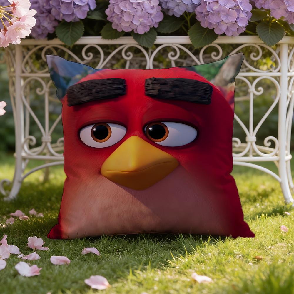 Аниме A-Angry B-BirdsS Наволочка для подушки Домашняя и автомобильная Двухцелевая наволочка: Двусторонняя конструкция для максимального комфорта
