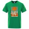 Tarot Card Art The Sun Creativity Print T-Shirt Man Loose Oversize T-Shirt Tops Fashion Casual Cotton Tee Clothes