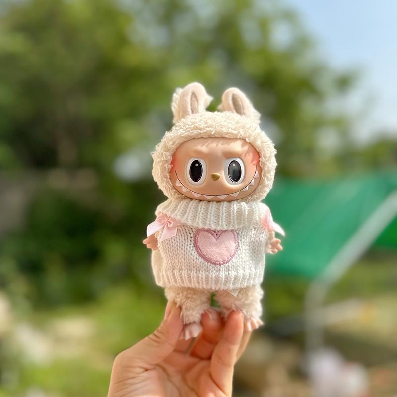 1 Set Outfit Accessories For Labubu Idol Dolls Sweater Pants Clothing Diy Kid Gift 17Cm Cute Mini Plush Doll'S Clothes