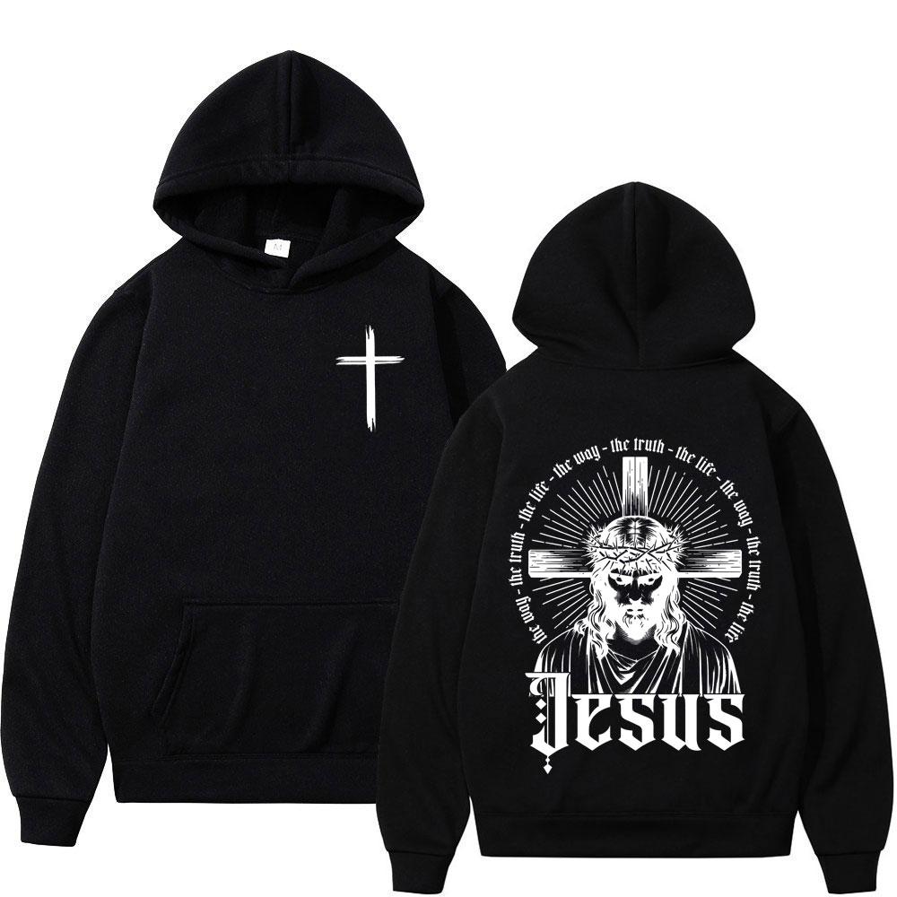 Christian Jesus Bible Saying Verse Faith Hoodies Men Women Clothing Fashion Long Sleeve Sweatshirts Fleece Casual Loose Pullover