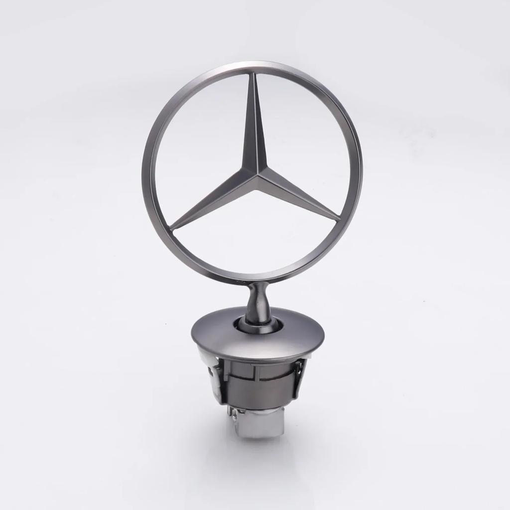 AABGU1 1Pcs  Mercedes Benz Car Front Bonnet Logo Emblem Zinc Alloy Badge ForW204 W220 C180 C200 E260 E300L Auto Decorate Accessories