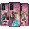 Черный чехол для Huawei P Smart Z P30 Y6 P40 Lite E Y7 P20 Pro Y6p Y8p Y9 2019 Y8s ТПУ чехол для телефона девушка ребенок супер мама женщина