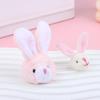 Mini Cute Bunny Head Plush Dolls 5Pcs Fluffy Rabbit Ornaments for DIY Scrapbooking Brooch Making Craft Decor Supplies