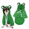 Warm Frog Shape Dog Coats Cartoon Pet Clothes Funny Pet Hooded Sweatshirt Autumn
