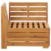 vidaXL 2-tlg. Garten-Lounge-Set mit Kissen Massivholz Akazie