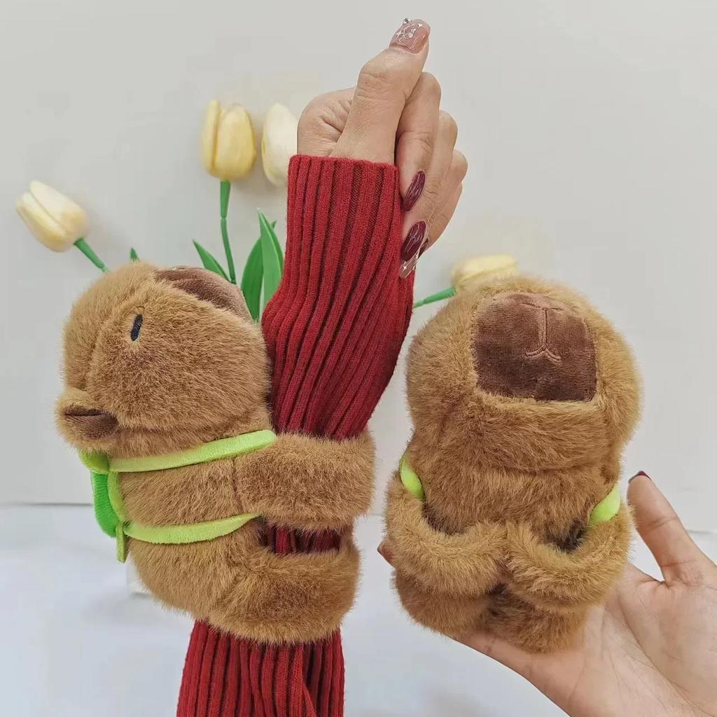 1 шт. Rytanda Capybara Clap Circle Toys Capybara Plush Hand Ring Fun Pop Circles Kids Gift Slap Snap Wrap Band Bracelet