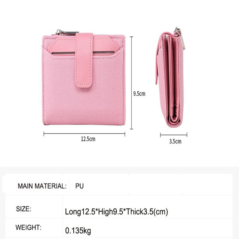 Однотонный короткий кошелек, короткие кошельки для монет, кошелек, новый складной кошелек для женщин