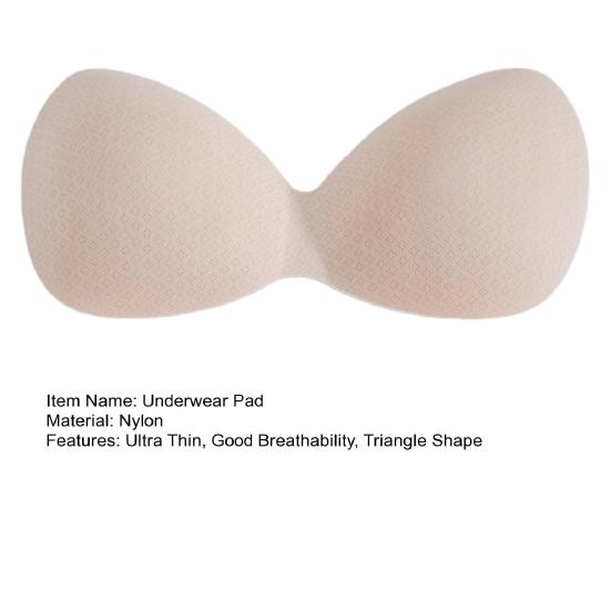 Bra Pad 0.1cm Ultra Thin Good Breathability Bra Insert Triangle Sponge Push Up Bra Pad Women Invisible Insert Bikini Breast