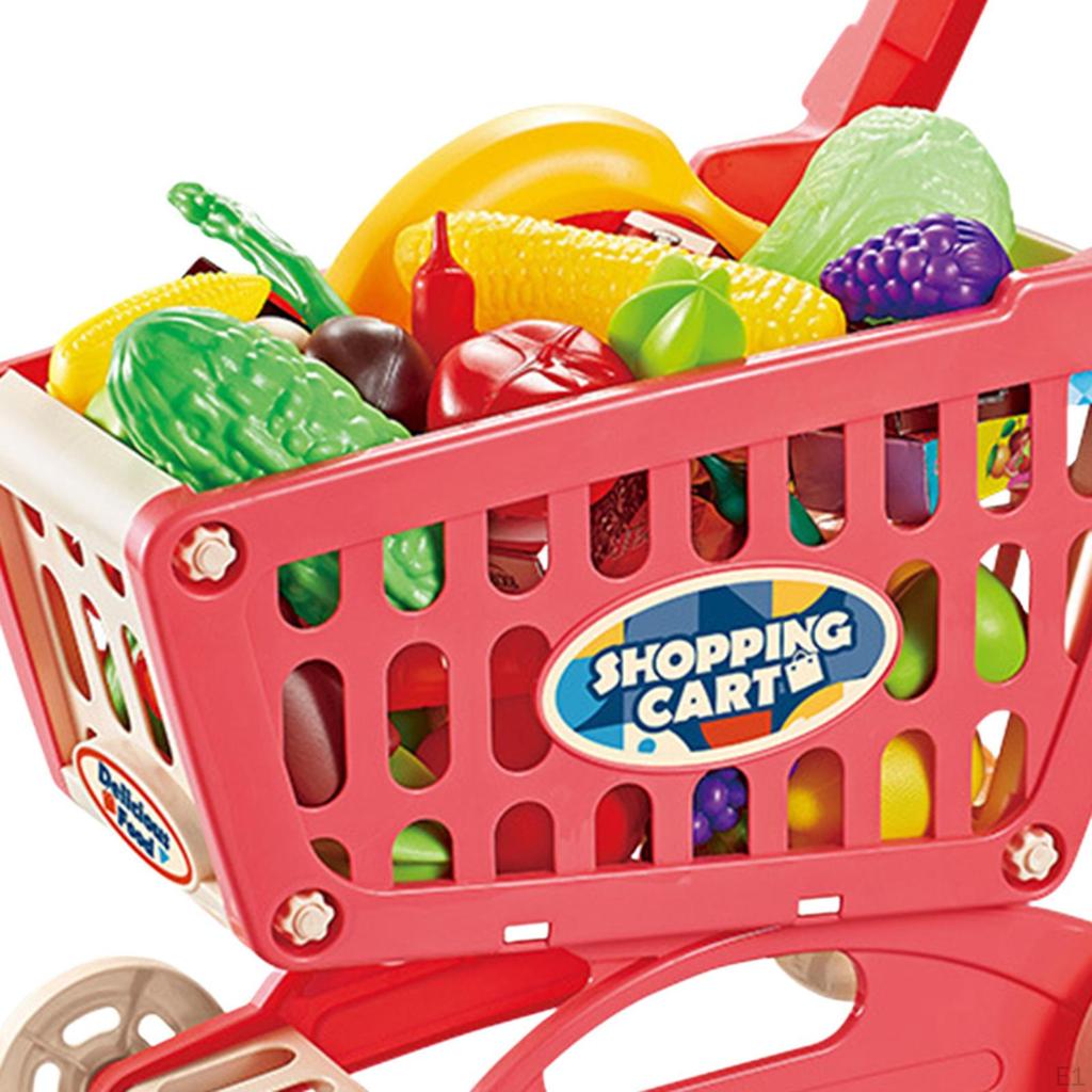 Детский игровой набор 18,5 дюймов Многофункциональная тележка для покупок Ручная тележка Игрушка для детей