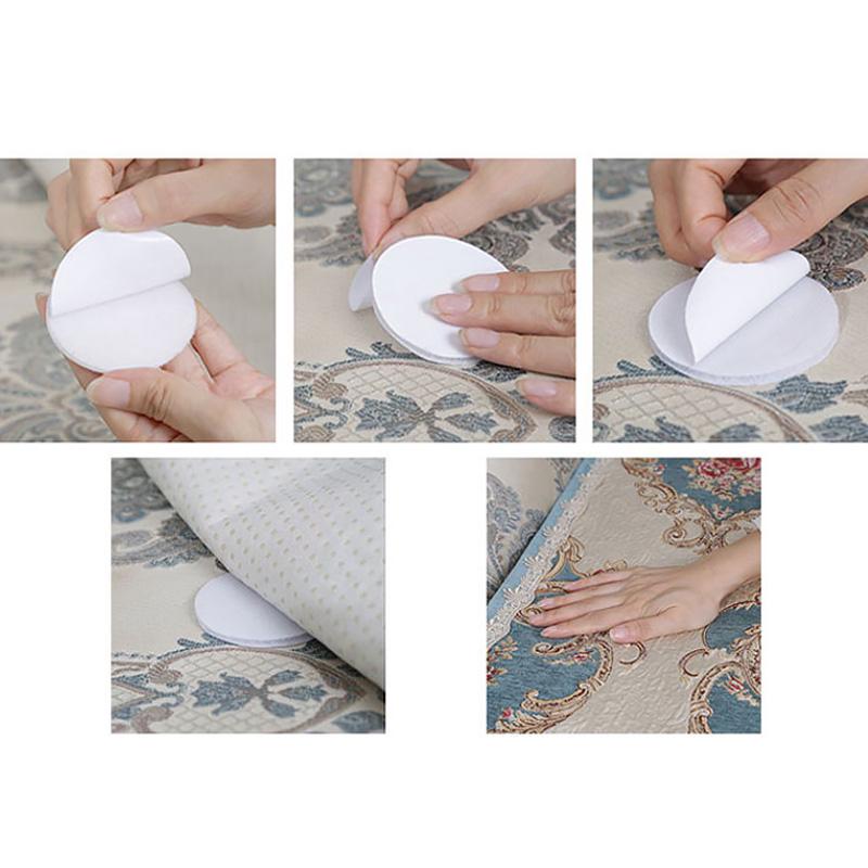10Pcs Reusable Secure the Carpet Anti Curling Carpet Tape Rug Gripper Anti-slip Mat FixingTool KTY