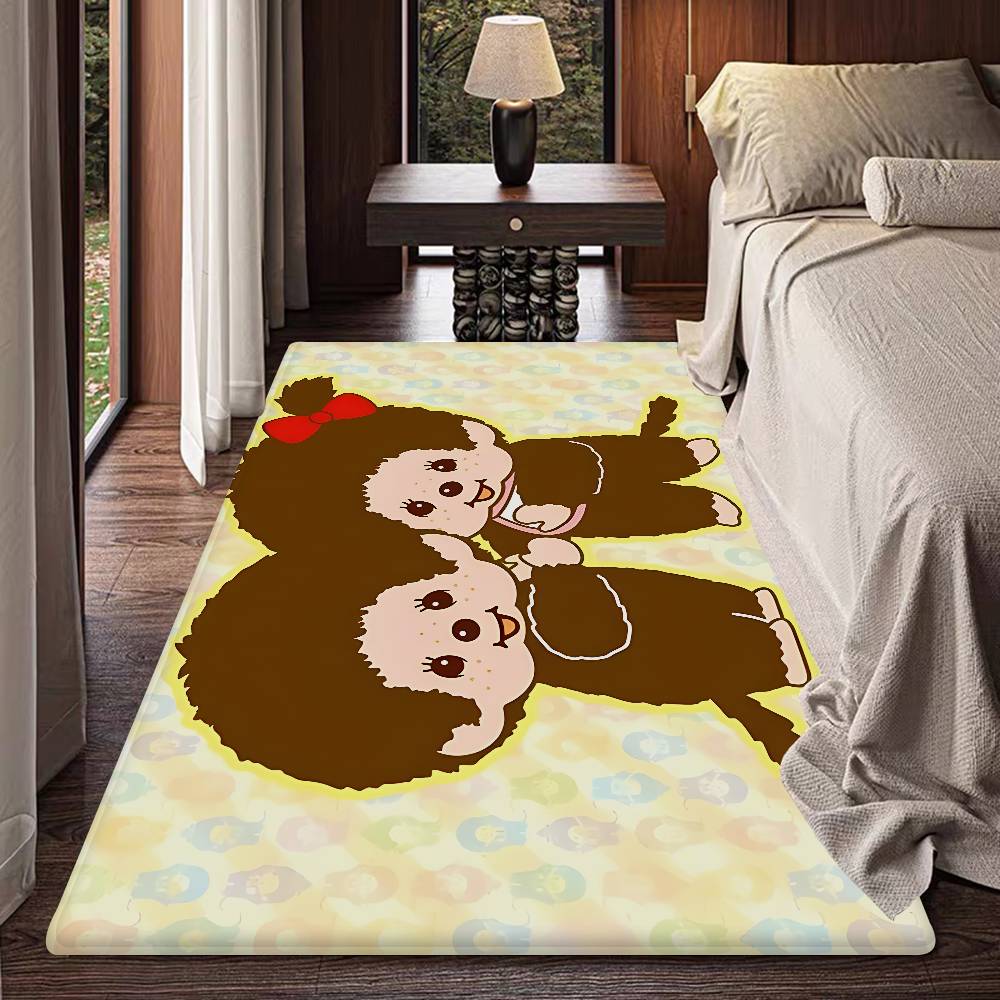 Anime M-Monchhichi Bathroom Mat Anti-slip Absorb Water Long Strip Cushion Bedroon Mat Welcome Doormat