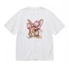 Men's Fashion Comfy Classic T-Shirt Cute Bunny Botanical Pattern Design Tee