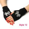 Women Men Knitted Wool Computer Mittens Warm Gloves Half Finger Fingerless Gloves