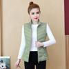 Women's Padded Vest Autumn Winter Ultra Light Zipper Closure Warm Sleeveless Jacket Slim Fit Windproof Stand-up Collar Waistcoat for Home Work