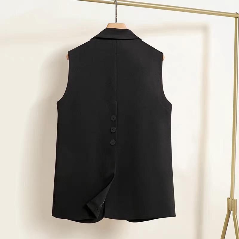 Костюм-жилет, женская верхняя одежда, модная весенне-осенняя новая свободная одежда с разрезом