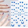Nail Sticker French Style DIY Colorful Line Decal Powder 3D Transfer Slider for Manicure