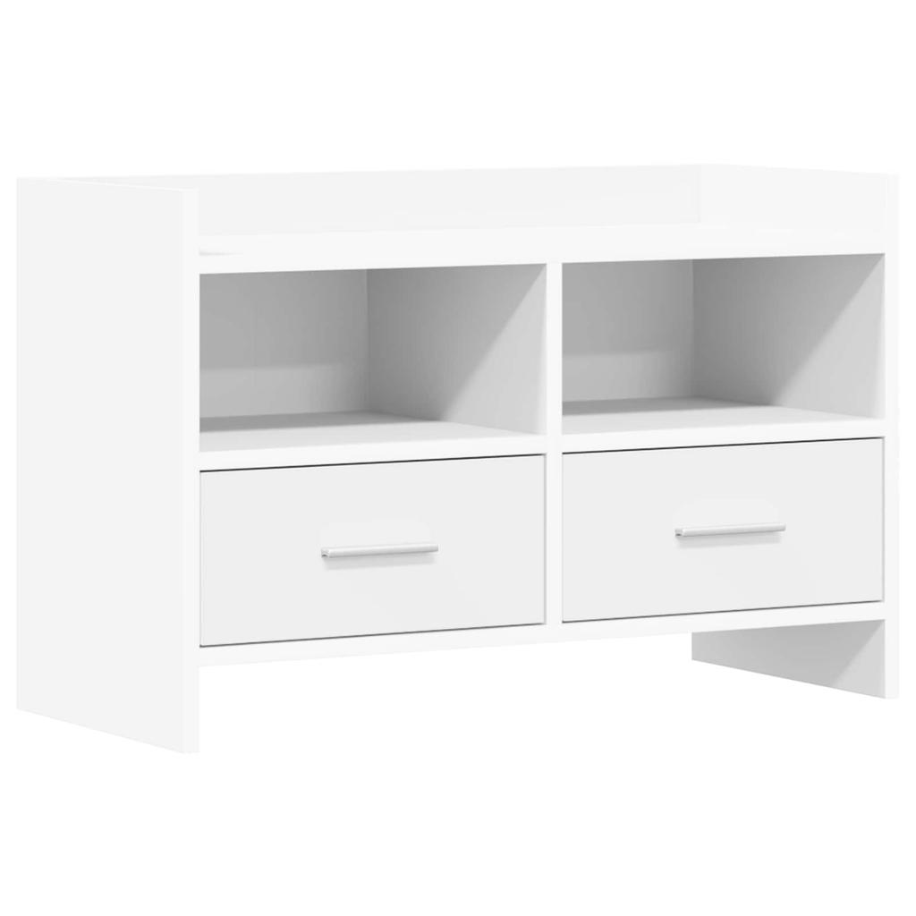 TV Stand 71.5 x 33 x 47 cm White Engineered Wood