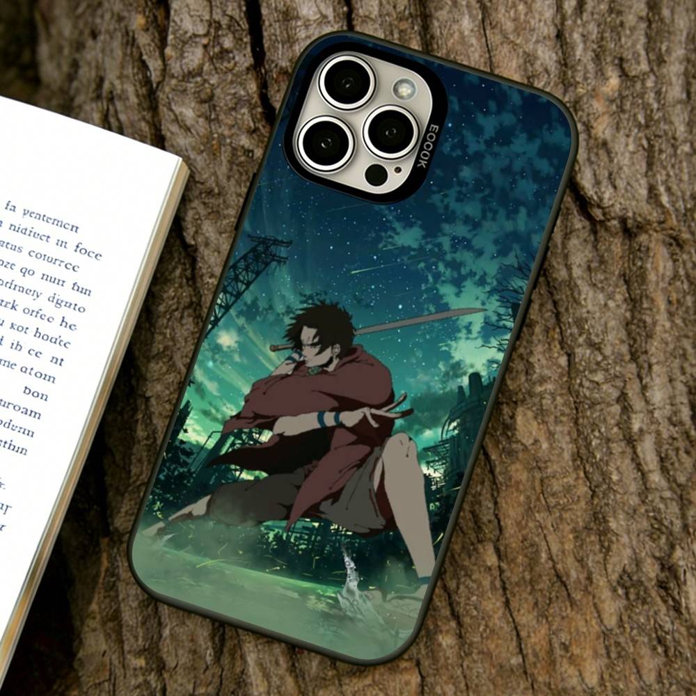 Чехол для телефона Samurai Champloo для iPhone 17,16,15,14,13,12,11 Plus,Pro Max,XS, Цветной Серебристо-Черный Чехол