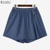 Женские повседневные свободные летние короткие брюки с эластичной резинкой на талии