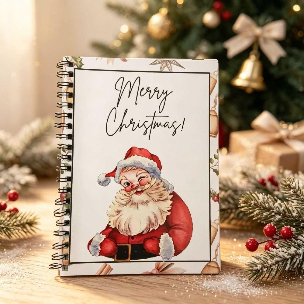 Spiral Bound Christmas Gift Card Book Multi-Page Hard Cover Holiday Gift Card Organizer Watercolor Style Surprises on Every Page