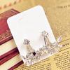 1 Pair Women Earrings Attractive Jewelry Gift Mini Women Rhinestone Ear Studs for Wedding