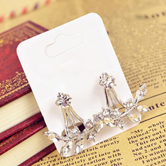 1 Pair Women Earrings Attractive Jewelry Gift Mini Women Rhinestone Ear Studs for Wedding