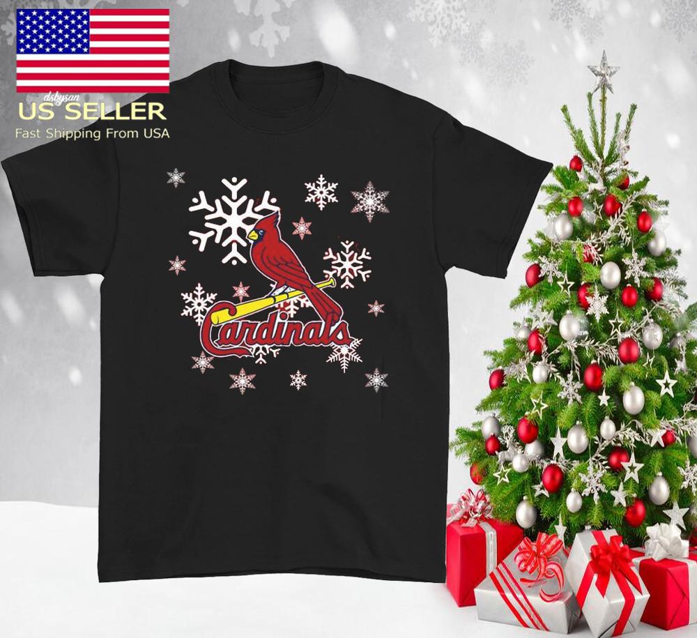 ГОРЯЧИЙ Черная футболка St Louis Cardinals С Рождеством Унисекс S-5XL JJ4907 Унисекс Футболка