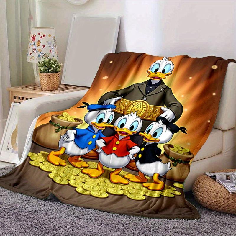 1pc, Donald Duck Family Warmth Blanket, Seasonal Comfort for Your Home Decor, Blanket, Versatile & Cozy for Bedroom, Living Room, Travel, Camping, Car