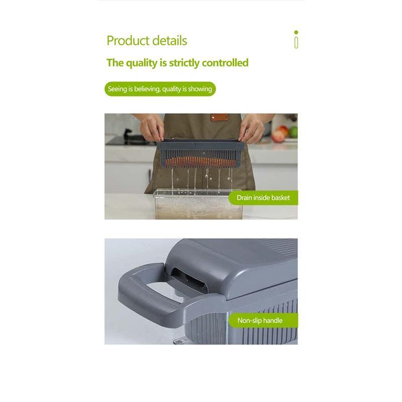 14/16 in 1 Multifunctional Vegetable Chopper Onion Chopper Handle Food Grate Food Chopper Kitchen Vegetable Slicer Dicer Cut