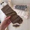 Y2K Knitting Leg Warmers Solid Color Long Stockings Sweet Boot Socks  Autumn and Winter