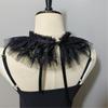 A0NF Vintage Lace Trim Neckpiece Adjustable Victorian Gothic Decorative Accessory Detachable Costume Collar for Party