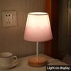 Wooden Table Lamp USB Powered Nightstand Lamp Warm Light Bedside Lamp With Cylinder Lamp Shade Desk Light Bedroom Home Decor