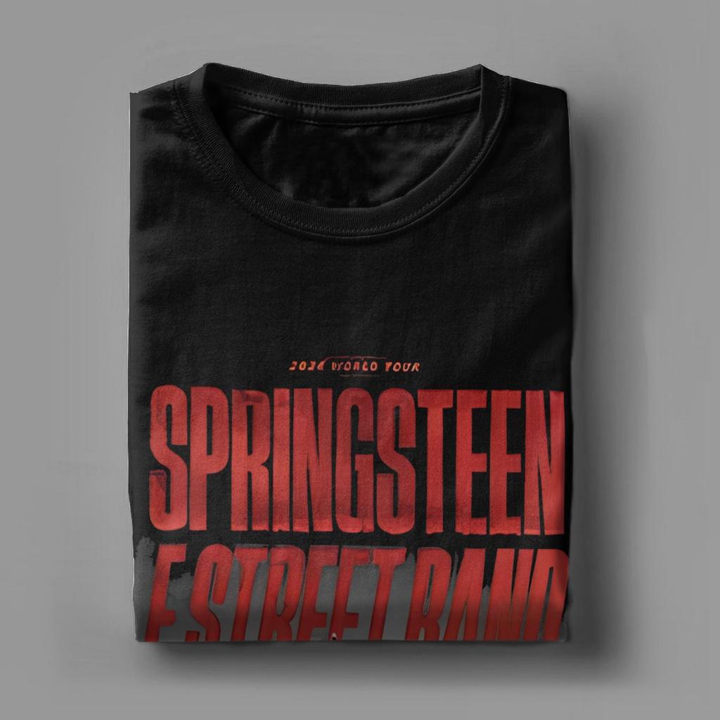 Футболки World Bruce Springsteens The Rock Music Tour, одежда для мужчин и женщин, хлопковая винтажная футболка с коротким рукавом, одежда