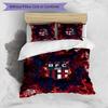 Bologna FC Printed 3PCS Bedding Set Breathable Duvet Cover with Pillowcases Decorative Bed Linen for Bedroom Home