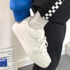 Little White Shoes 2025 Spring/Summer/Autumn New Thick Sole Pure White Round Head Student Lace Up Casual Shoes for Women