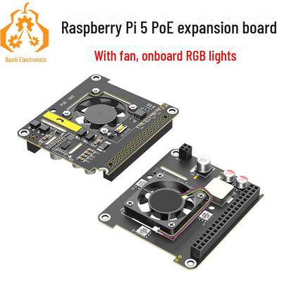 Модуль питания PoE Ethernet для Raspberry Pi 5 с RGB-вентилятором - 802.3af/at