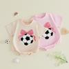 Citgeett Summer Infant Baby Girls Loose Bodysuit Short Sleeve Bow Embroidery Bodysuit Casual Clothes