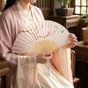 Magnolia Pattern Folding Fan Antique Handheld Fan Elegant Decorative Fan  Cheongsam Matching