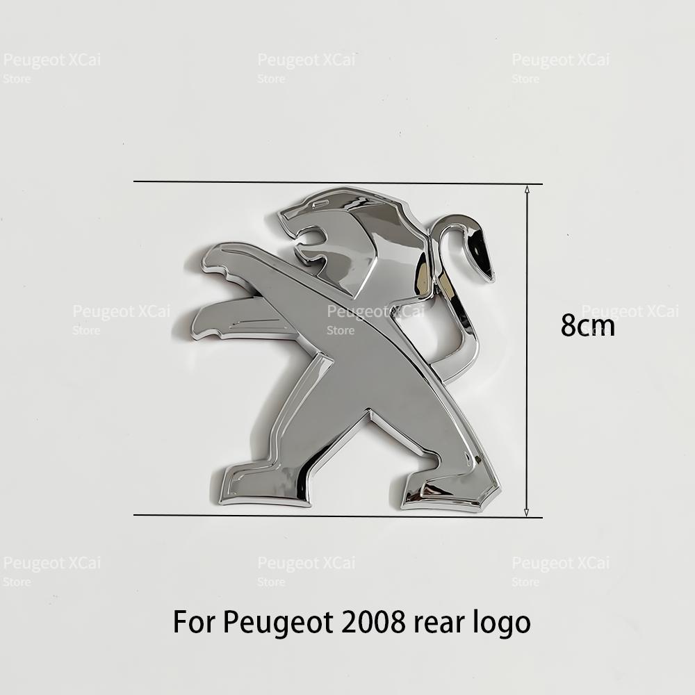 Горячая наклейка на автомобиль 2026 года, подходит для Peugeot 2008, значок-логотип на решетку переднего капота, эмблемы на задний багажник, аксессуары для автомобиля