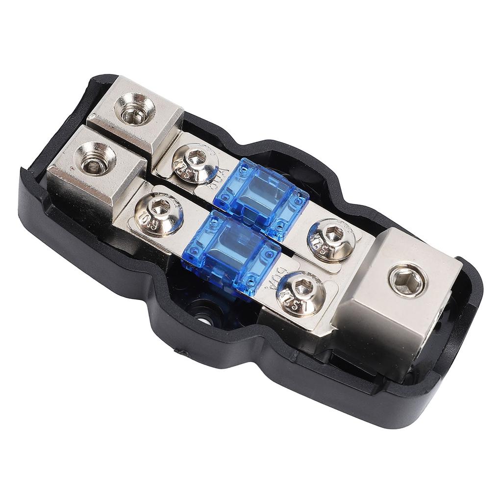 Mini ANL Fused Distribution Block Kit 1 In 2 Out with 60A 80A 100A Fuses For Automotive RV Yacht Power System