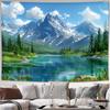 2D plane landscape scenery suitable for decorating living room and bedroom astonishing natural background polyester fiber