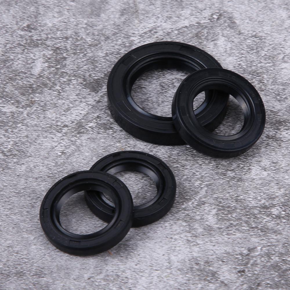 4Pcs Rubber Crank Case Oil Seal Black Engine Oil Seal Durable Oil Seal Kit For Scooters