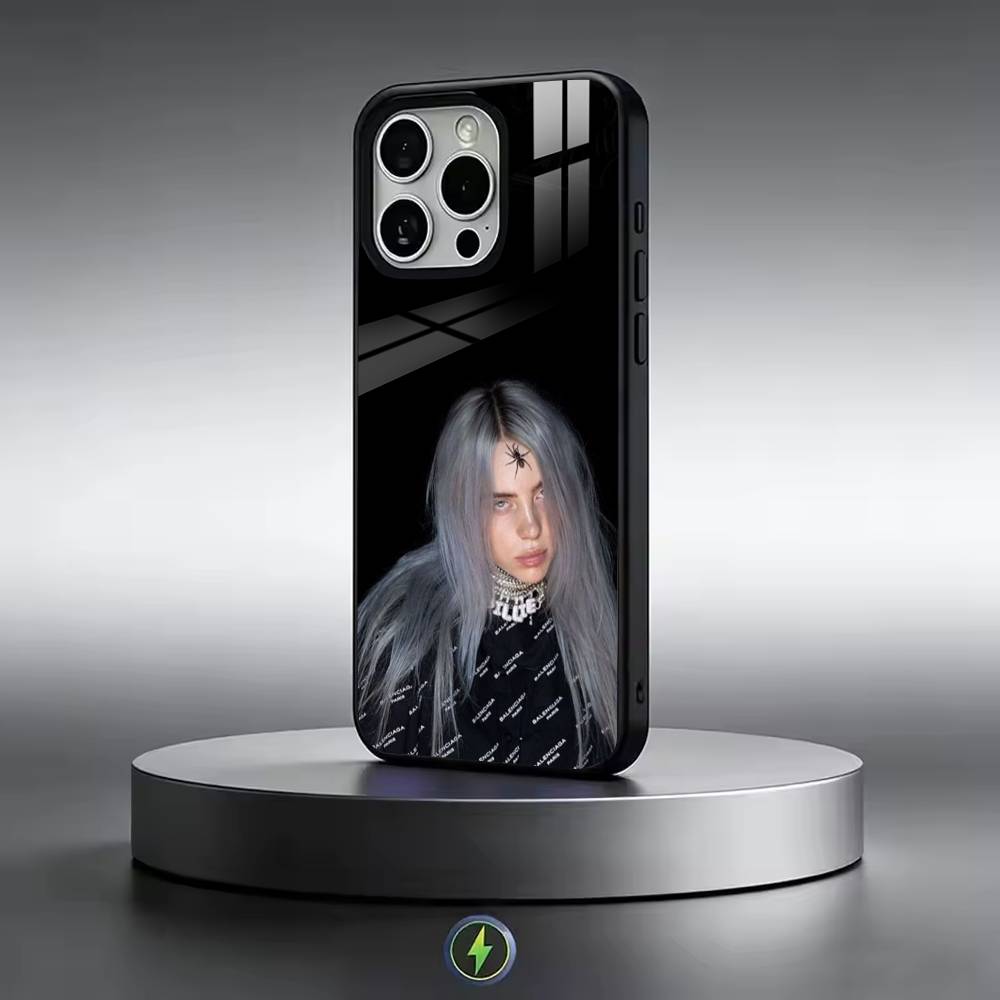 Чехол для телефона S-Singer B-Billie Eilish для iPhone17,16,15,14,13,12,11 Plus,Pro Магнитный Для Magsafe Беспроводной Зарядки