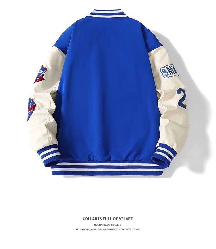 Вышитая бейсбольная куртка в стиле ретро американского колледжа для молодежи