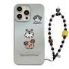Ins quirky puppy phone case suitable for iPhone 17, Apple 15 Pro Max, with lanyard, suitable for 14, 13, and 16