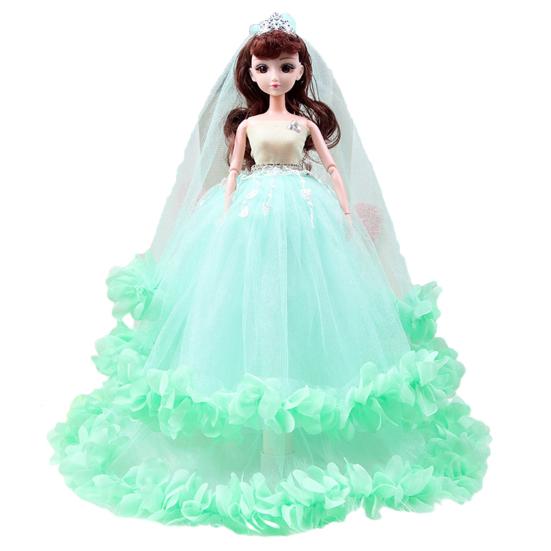 Очаровательная кукла на свадьбу для девочек, большая игрушка, безопасное платье-пузырь с подвижными глазами, подарок на день рождения, многофункциональное