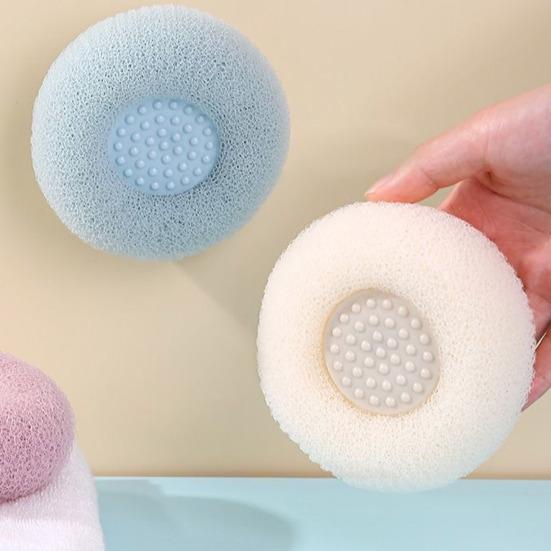 Подсолнух Присоска Губка для ванны Глубокое отшелушивание Массаж Уход за кожей Губка для ванны Пенообразователь для геля для душа
