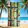1Pc City Life Adventure Map Beach Towel, Quick Dry, Multi-Use for Beach Pool Gym Yoga Home Travel, Christmas, Halloween, Xmas Gift M928817