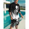 Summer Men's Bizarre Style 3D Color Printed Fashionable Comfortable Loose Casual Short Sleeved Sport Wear