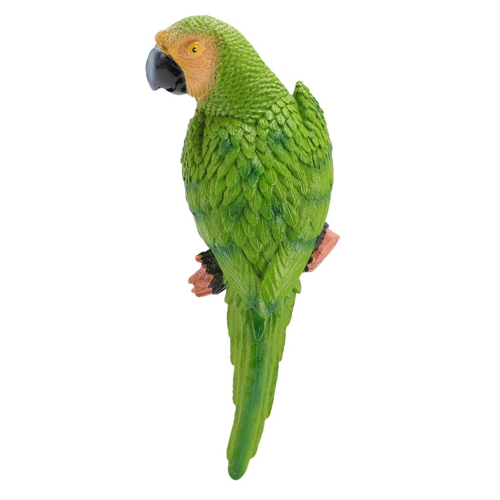 Parrot Status Tree Hanging Wall Mount Lifelike Resin Parrot Decor for Garden Courtyard